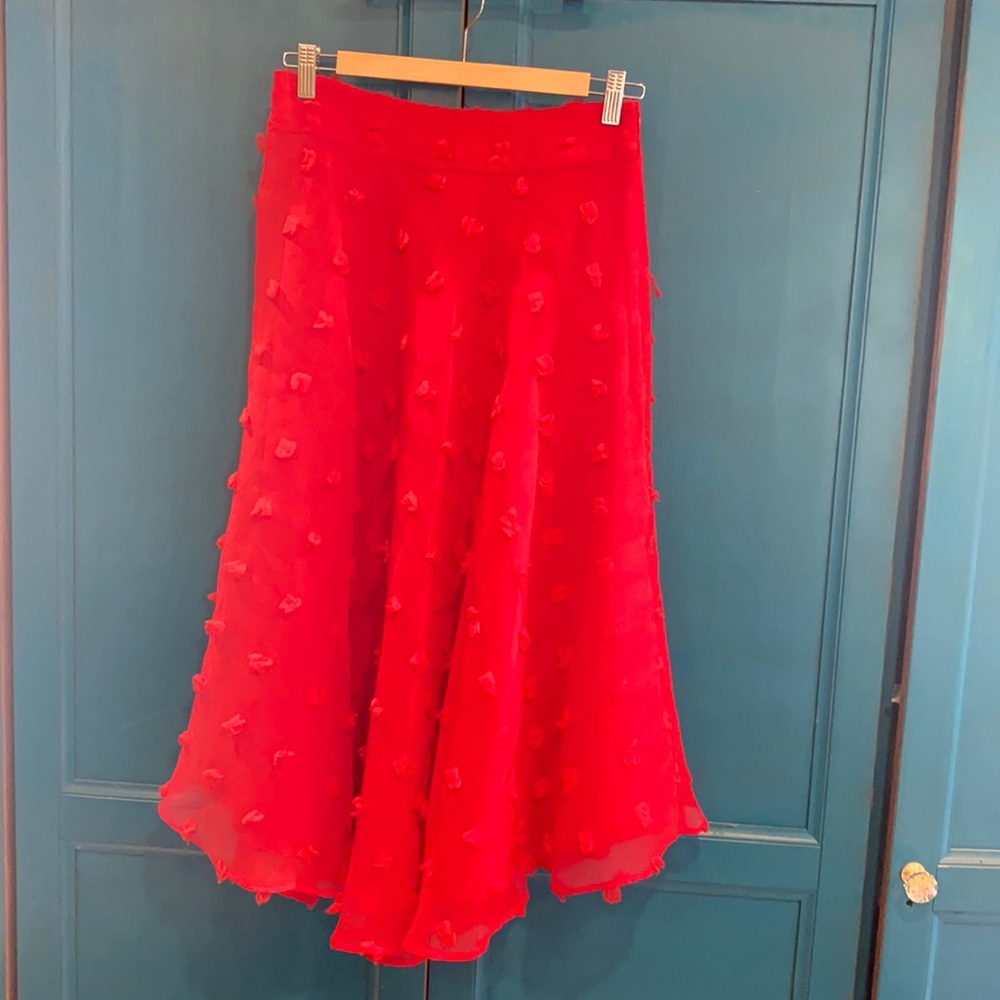Red Anthropologie Maxi Skirt S